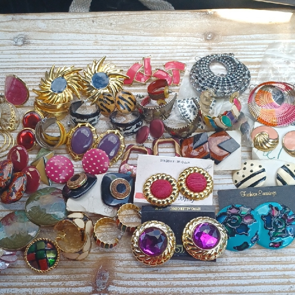 50+ Pair Of Vintage Earrings